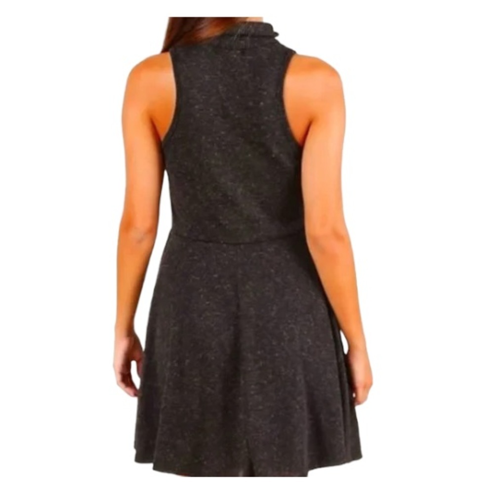 Altar’d State Ribbed Turtleneck Sleeveless Sweater Dress w/ Circle Skater Skirt - Picture 7 of 7